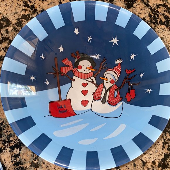 Look Winn Dixie Exclusive Snow Man Christmas Cereal Bowls 6.5" Lot of 5 bowls - Picture 5 of 10